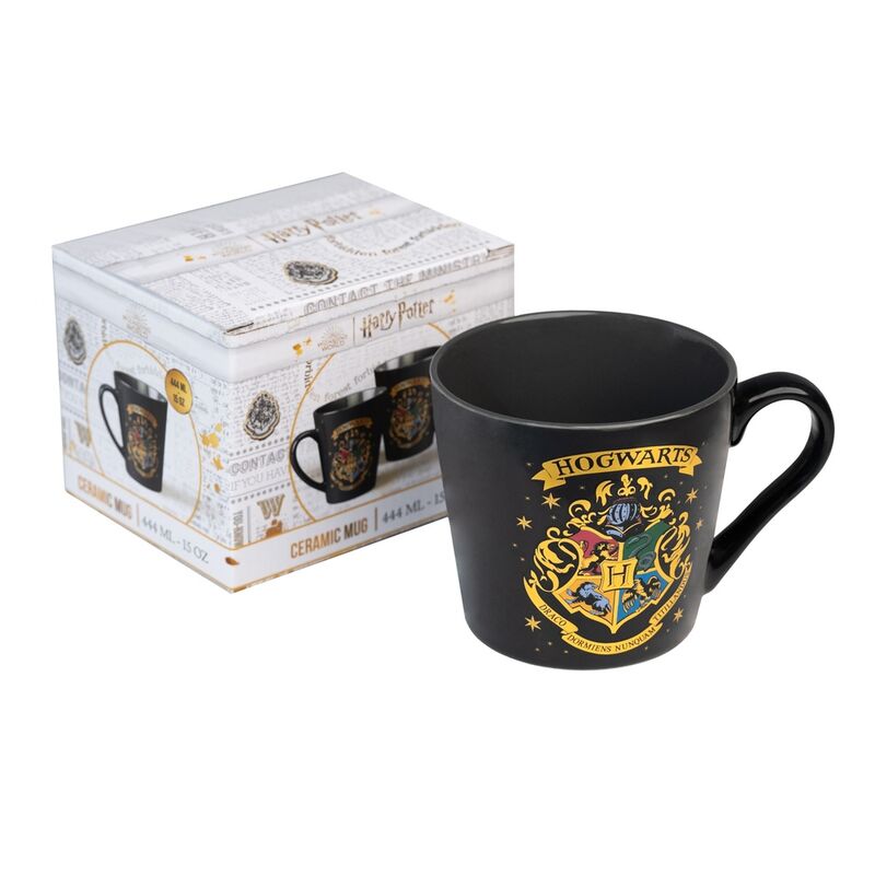 Taza negra de Harry Potter con escudo de Hogwarts - 4