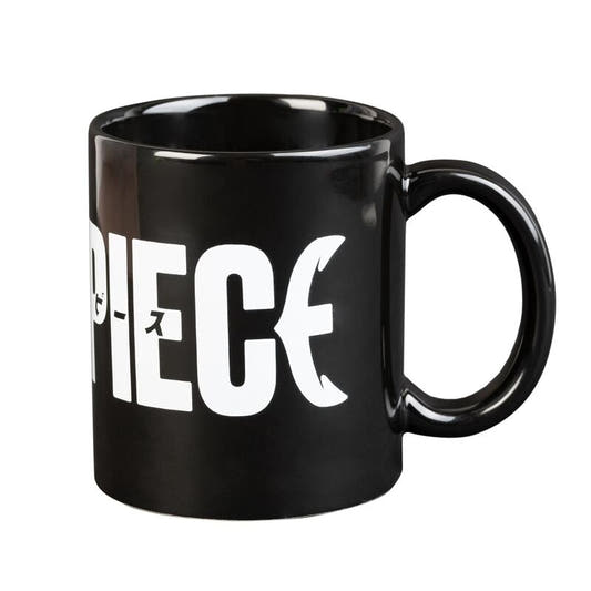 Taza negra de cerámica One Piece con logotipo blanco - 4