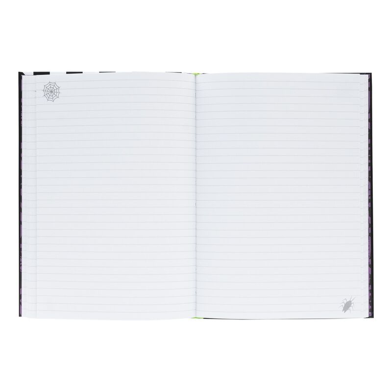 Cuaderno A5 Beetlejuice ERIK de tapa dura con diseño blanco y negro - 4