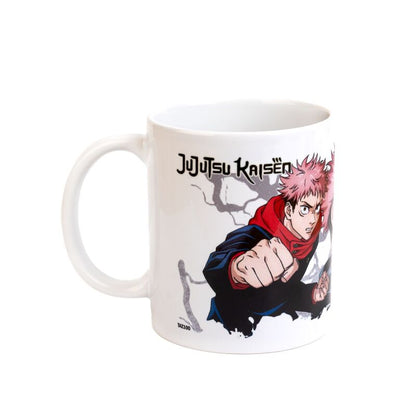 Taza blanca de cerámica Jujutsu Kaisen con Yuji y Sukuna - 4
