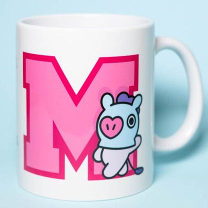 Taza blanca Mang BT21 de 330 ml con diseño rosa - 4