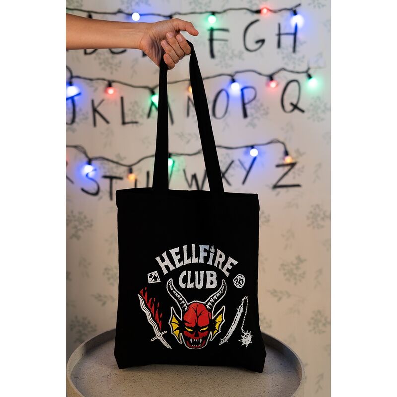 Bolsa negra Hellfire Club de Stranger Things con dos asas - 4