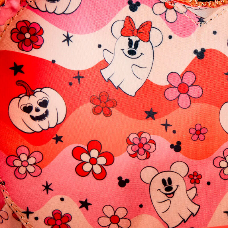 Bolso bandolera corazón Floral Ghost con Mickey y Minnie de Disney Loungefly - 4