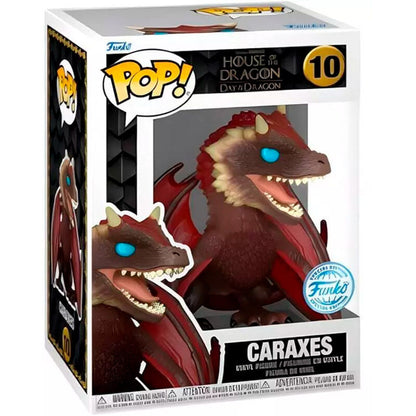Figura Funko POP! exclusiva de Caraxes en caja de House of the Dragon