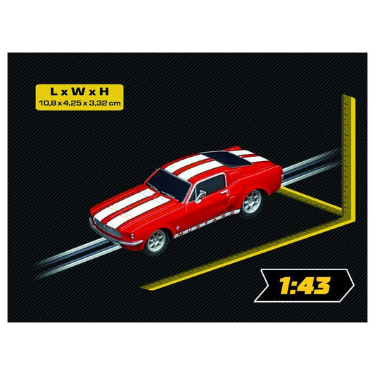 Coche Ford Mustang 67 CARRERA rojo a escala 1:43 - 2