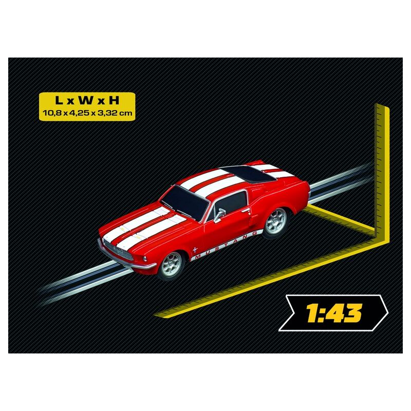 Coche Ford Mustang 67 CARRERA rojo a escala 1:43 - 2