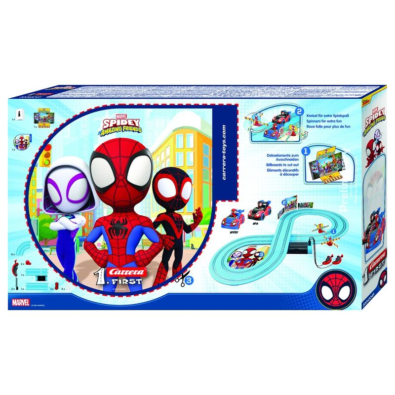 Circuito de carreras Carrera Spider-Man Marvel con dos coches - 3