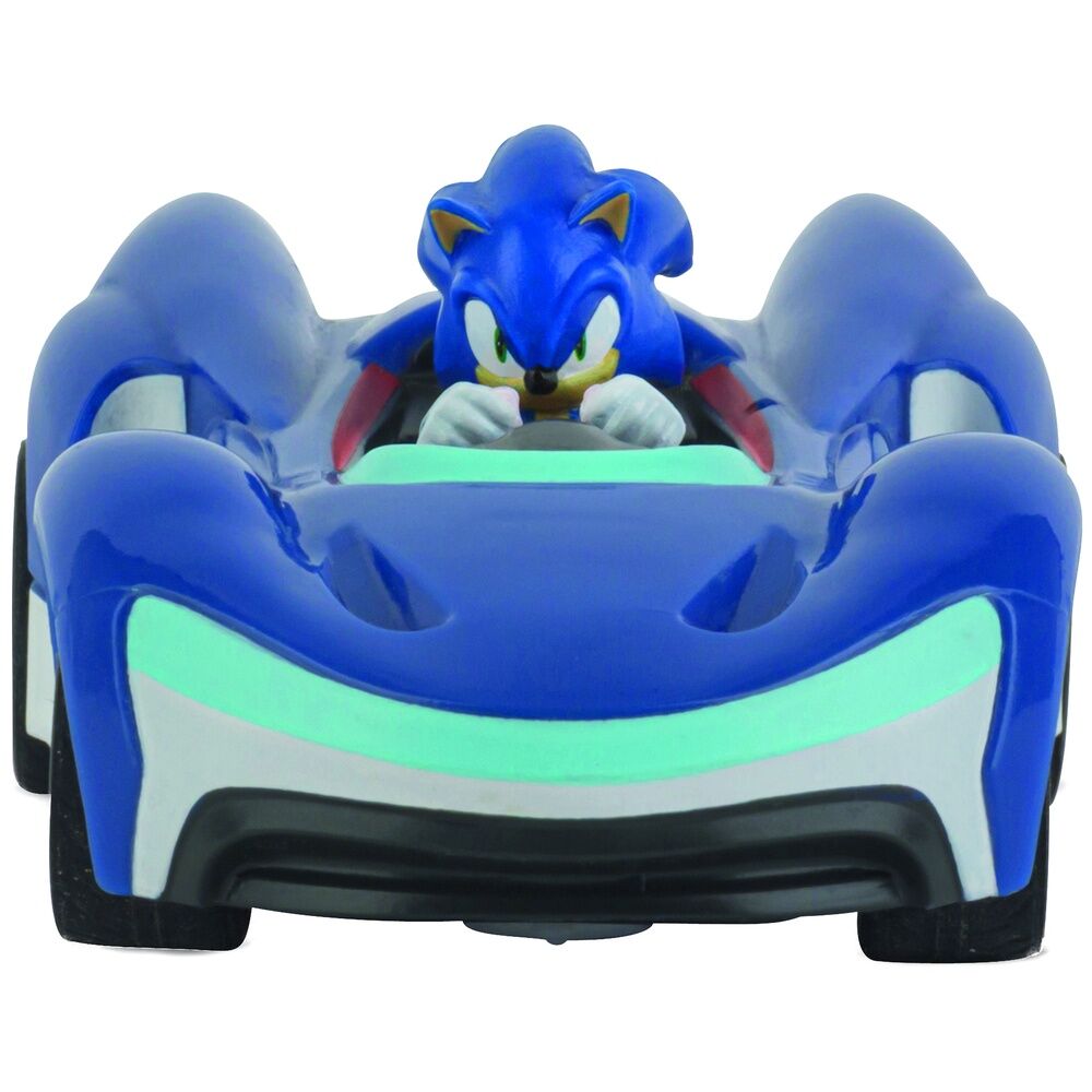 Coche radio control CARRERA RC de Sonic the Hedgehog azul con mando - 6