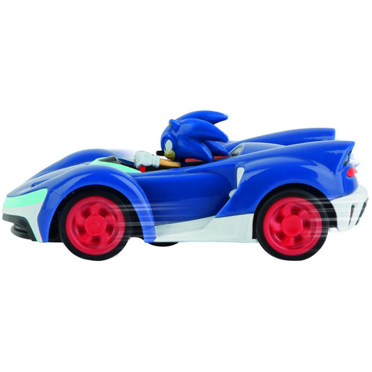 Coche radio control CARRERA RC de Sonic the Hedgehog azul con mando - 7