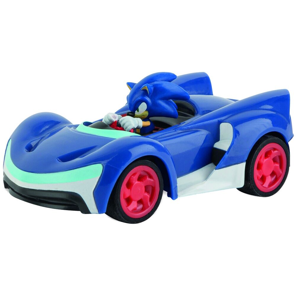 Coche radio control CARRERA RC de Sonic the Hedgehog azul con mando - 2