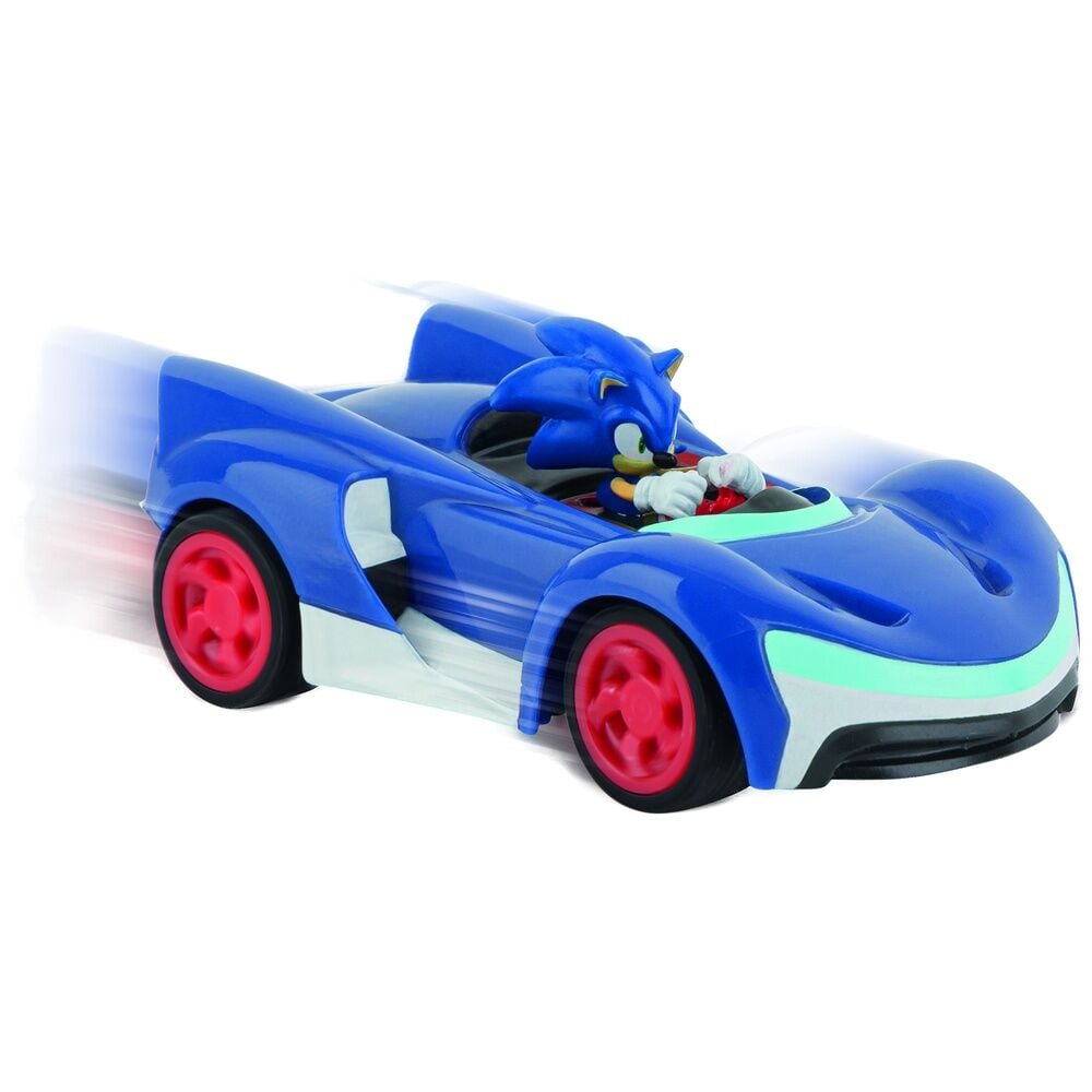 Coche radio control CARRERA RC de Sonic the Hedgehog azul con mando - 10