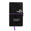 Cuaderno negro Wednesday de CERDÁ con cierre elástico morado