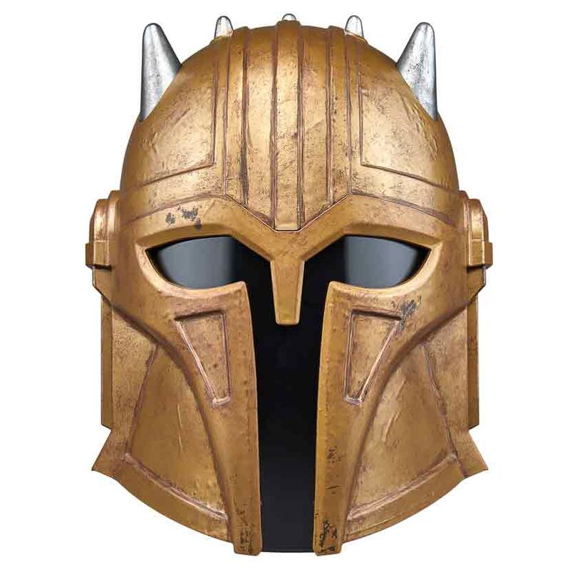 Casco dorado de The Armorer de Star Wars The Mandalorian