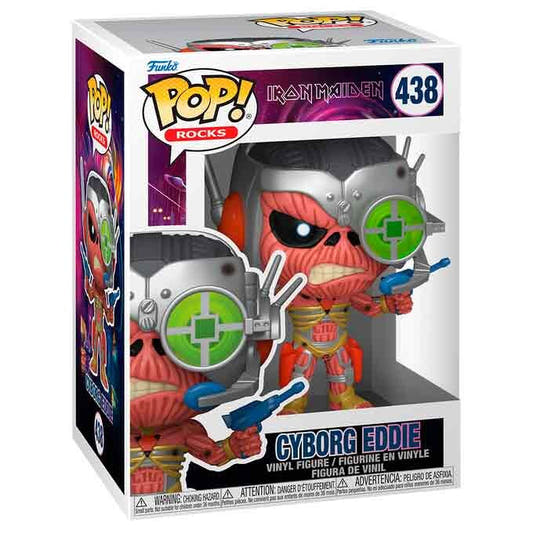 Figura Funko POP! Iron Maiden Cyborg Eddie con visor verde y detalles mecánicos - 2