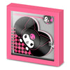 Set de diario y bolígrafo Kuromi en rosa y negro