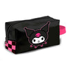 Neceser Kuromi negro y rosa con cremallera y asa lateral