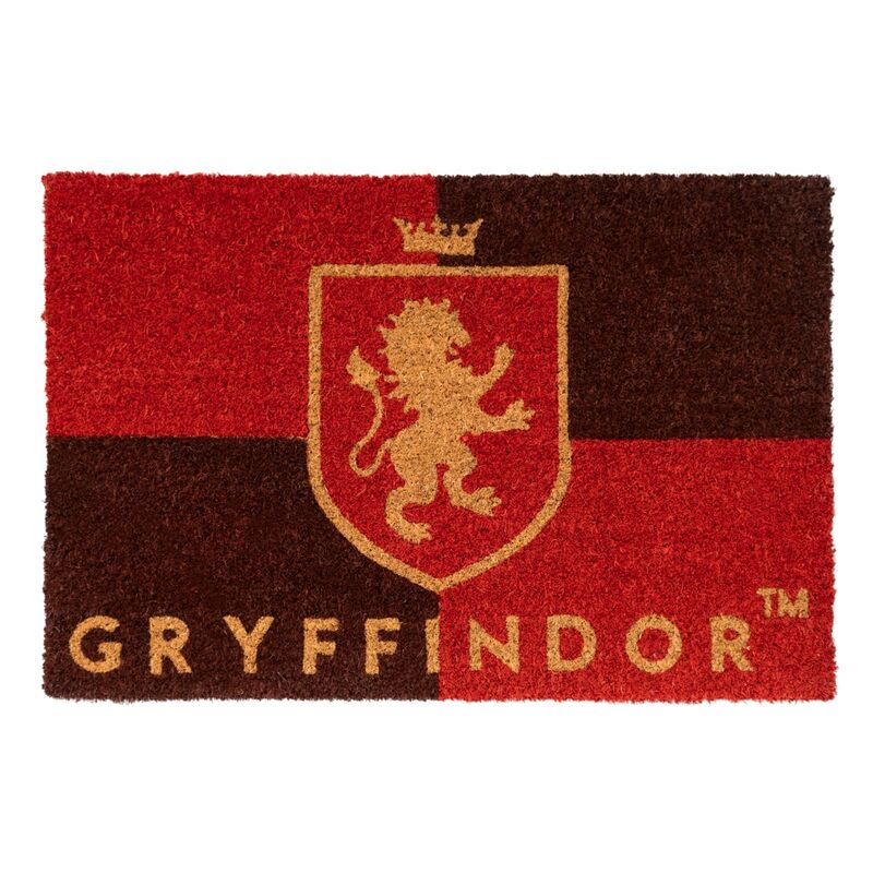 Felpudo de fibra de coco Gryffindor de Harry Potter en rojo y marrón