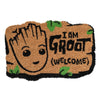 Felpudo Marvel de Groot de fibra de coco con mensaje I Am Groot