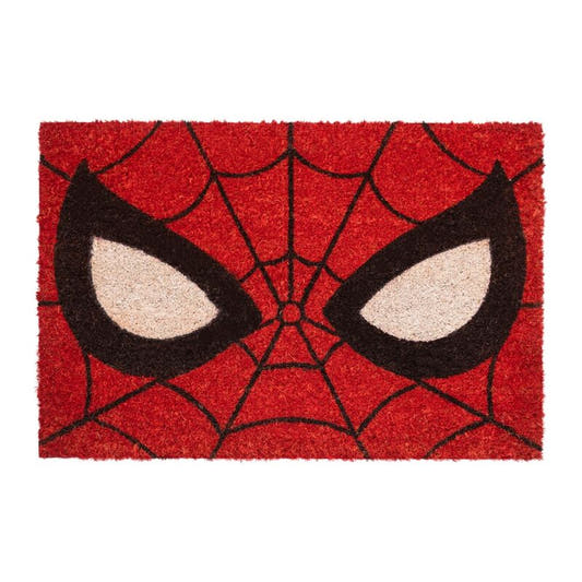 Felpudo rojo de Spider-Man Marvel con telaraña negra