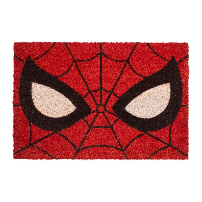 Felpudo rojo de Spider-Man Marvel con telaraña negra