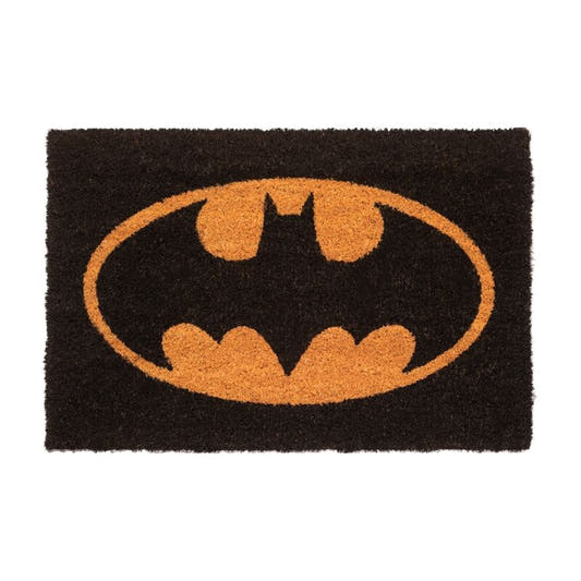 Felpudo negro con logo amarillo de Batman