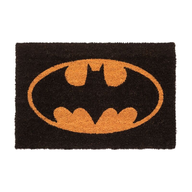 Felpudo negro con logo amarillo de Batman