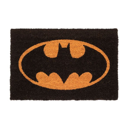 Felpudo negro con logo amarillo de Batman