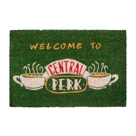 Felpudo verde de Friends con diseño Central Perk y dos tazas de café