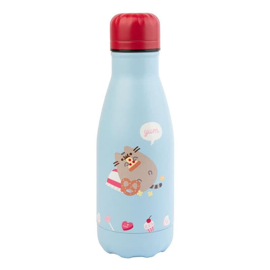 Botella azul Pusheen Purrfect Love de 260 ml con tapón rojo