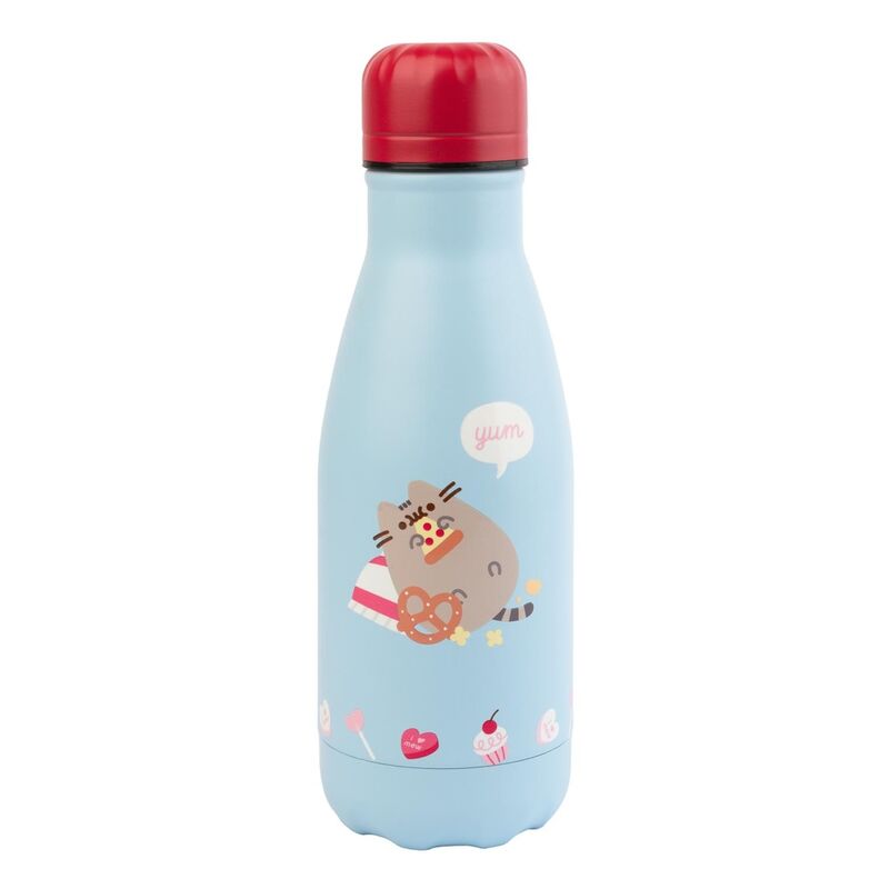 Botella azul Pusheen Purrfect Love de 260 ml con tapón rojo