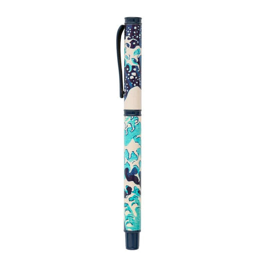 Bolígrafo ERIK con diseño de La Gran Ola de Kanagawa en tonos azules