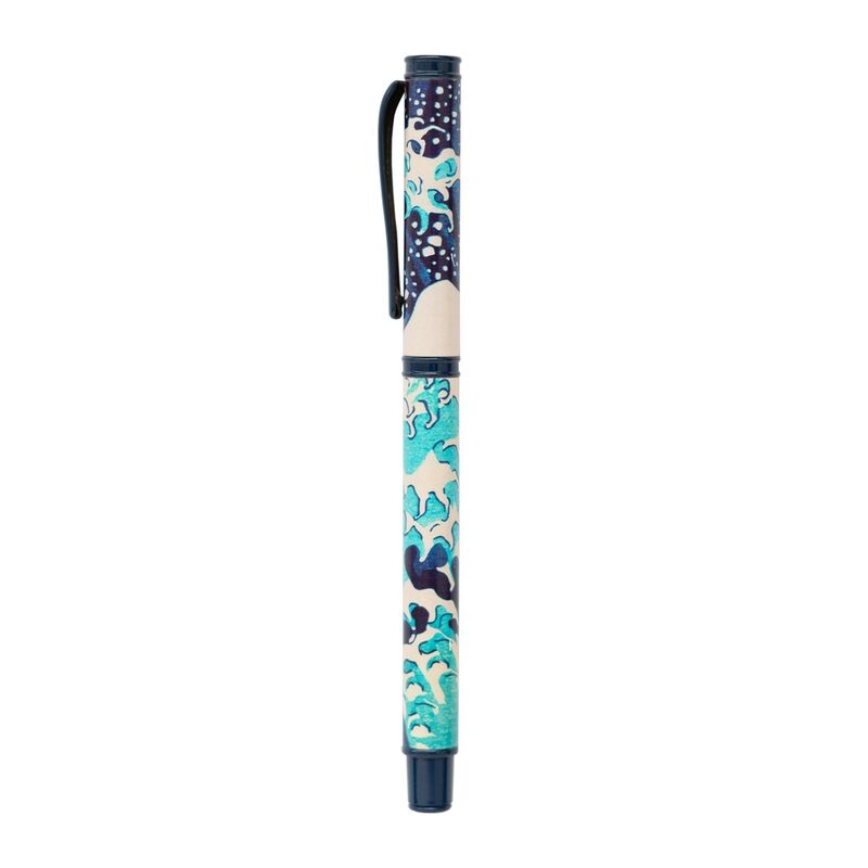 Bolígrafo ERIK con diseño de La Gran Ola de Kanagawa en tonos azules