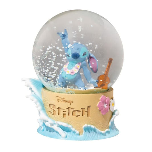 Bola de nieve de Stitch Disney con esfera de cristal y base decorada