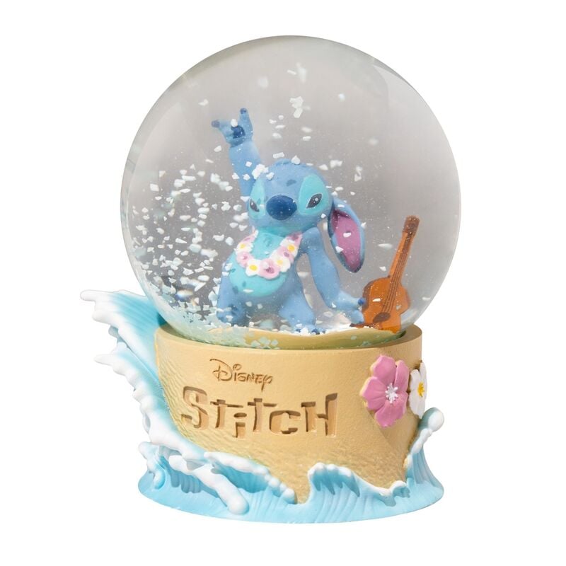 Bola de nieve de Stitch Disney con esfera de cristal y base decorada