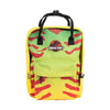 Mochila ERIK Jurassic Park amarilla con estampado camuflaje