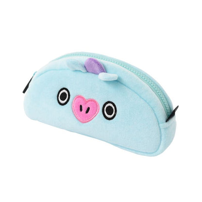 Portatodo de felpa azul claro con diseño de Mang BT21