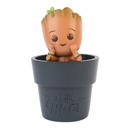 Portalápices de resina Groot Marvel con cubilete gris