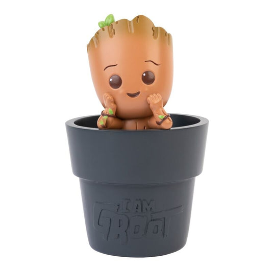 Portalápices de resina Groot Marvel con cubilete gris