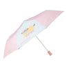 Paraguas plegable automático Pusheen Foodie rosa y azul claro