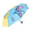Paraguas plegable automático de Stitch Disney en azul y amarillo