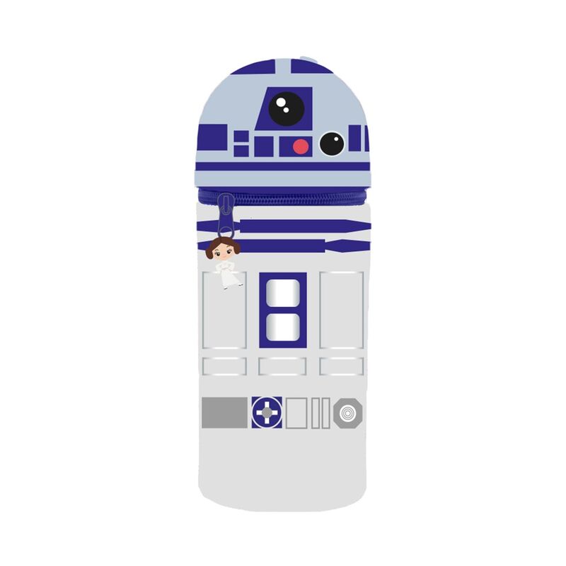 Portatodo 3D de R2-D2 Star Wars en blanco y azul