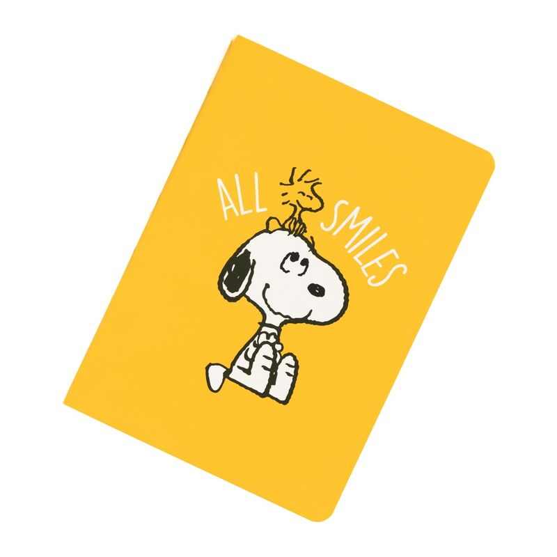 Cuaderno A6 Snoopy amarillo de la colección Lazy Days