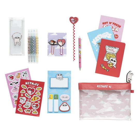 Set de papelería Ketnipz ERIK con cuadernos y accesorios de colores - 2