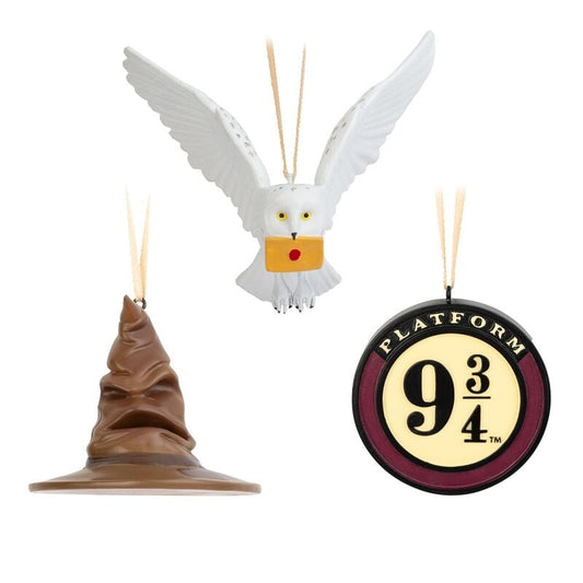 Set de tres adornos de Navidad Harry Potter