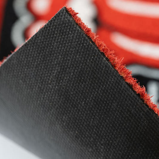 Felpudo rojo y negro de The Rolling Stones con boca y lengua - 2