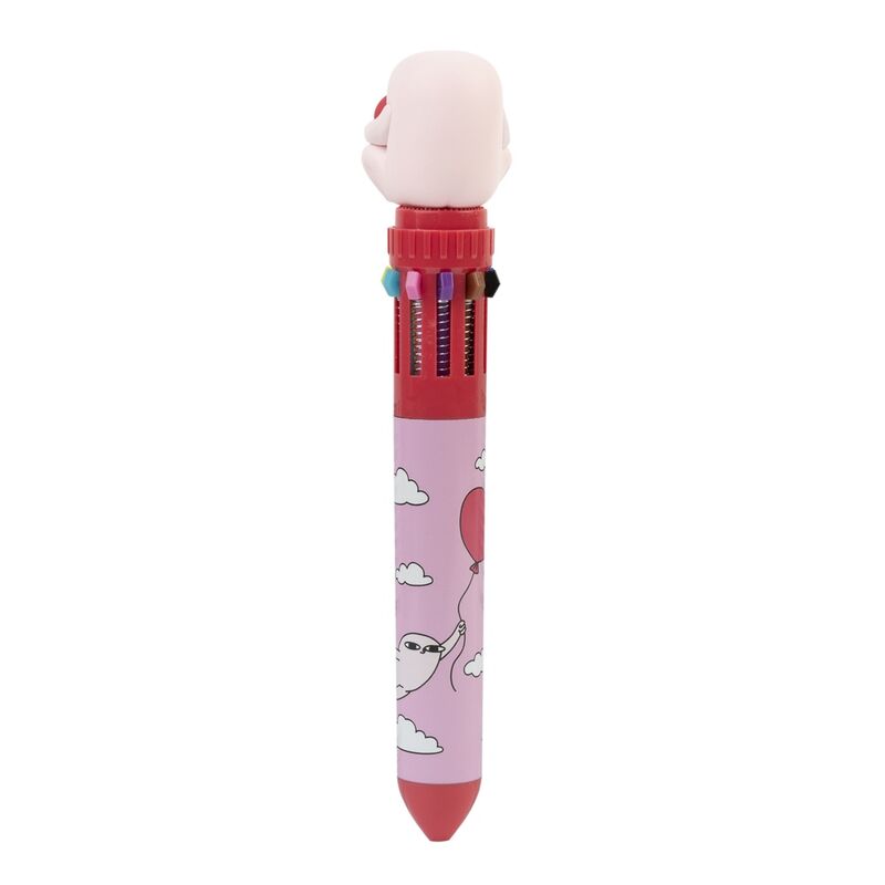 Bolígrafo 3D Ketnipz de 10 colores con topper de corazón - 2