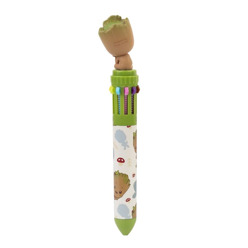 Bolígrafo 3D de 10 colores con topper de Groot Marvel - 2