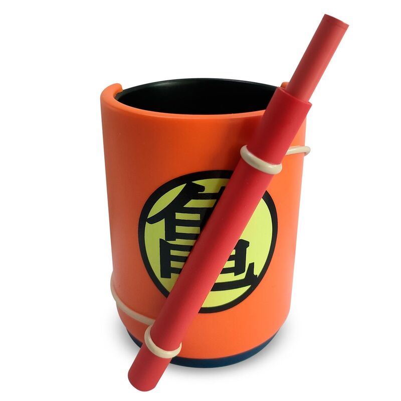 Portalápices naranja de Son Goku Dragon Ball Z con bolígrafo rojo - 2