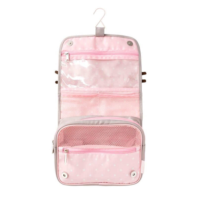 Neceser de viaje Pusheen Foodie gris y rosa abierto - 2