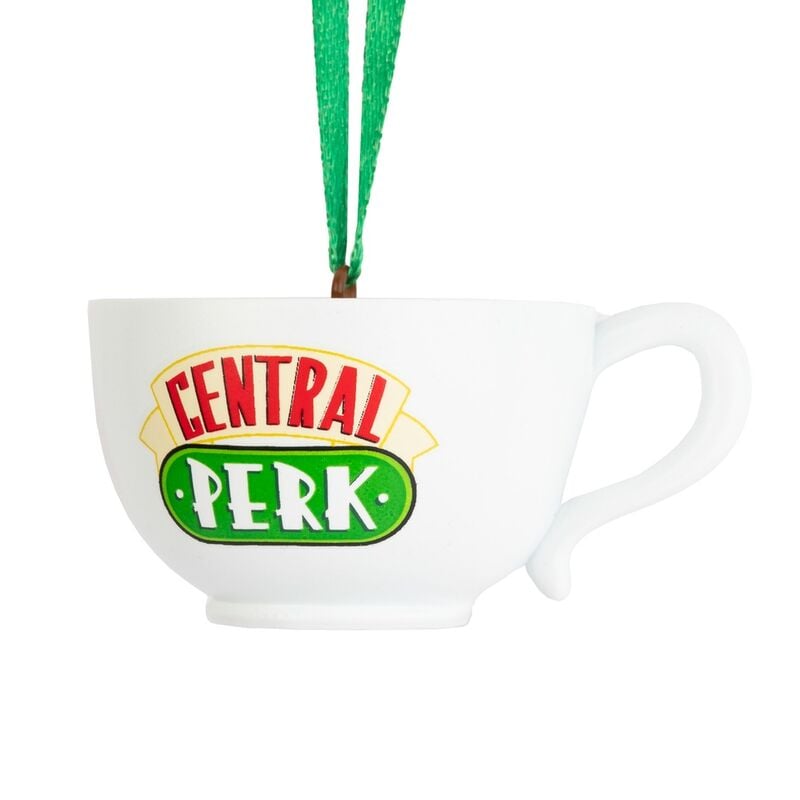 Set de tres adornos navideños de Friends con taza Central Perk, sofá naranja y pavo - 2